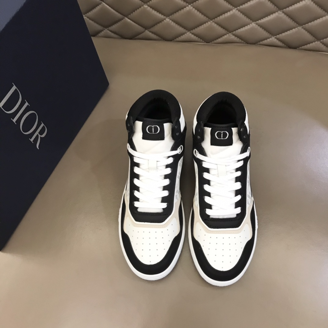 Christian Dior Women’s B27 High-Top Sneaker Black And White For Women CD