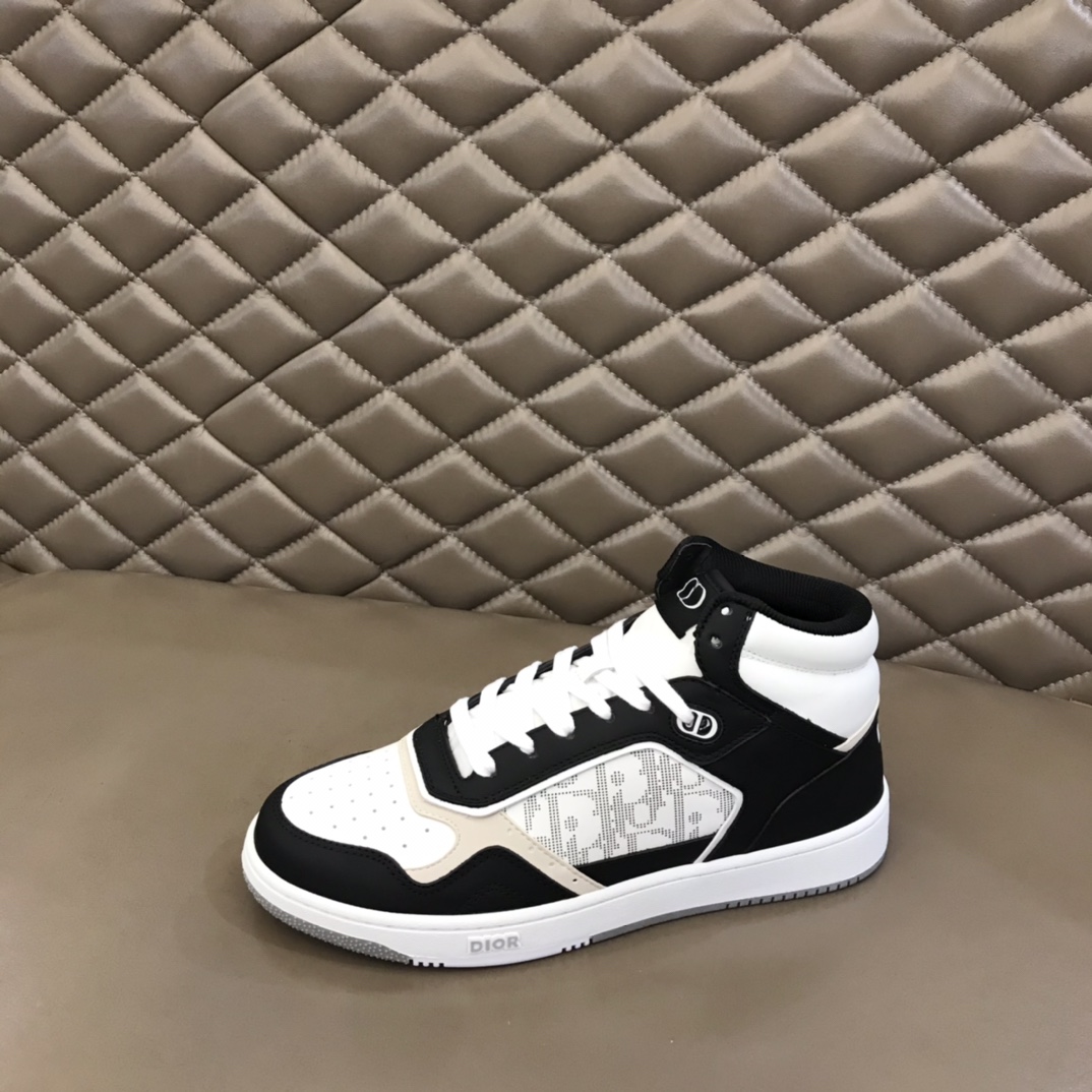 Christian Dior Women’s B27 High-Top Sneaker Black And White For Women CD