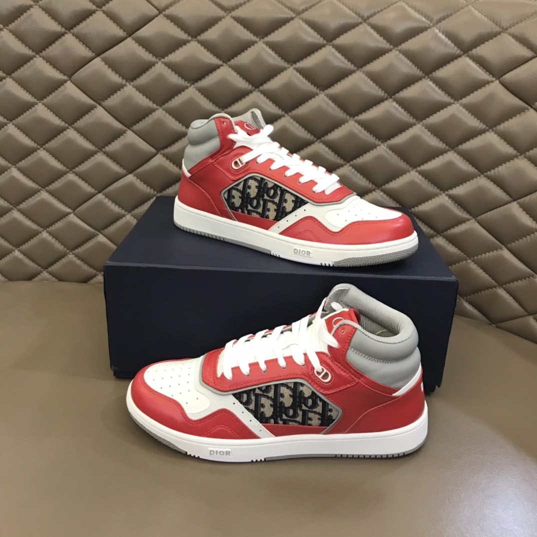 Christian Dior Women’s B27 High-Top Sneaker Red For Women CD