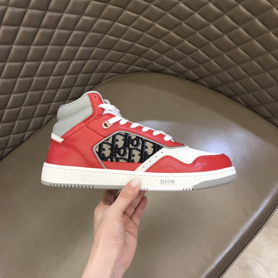 Christian Dior Women’s B27 High-Top Sneaker Red For Women CD