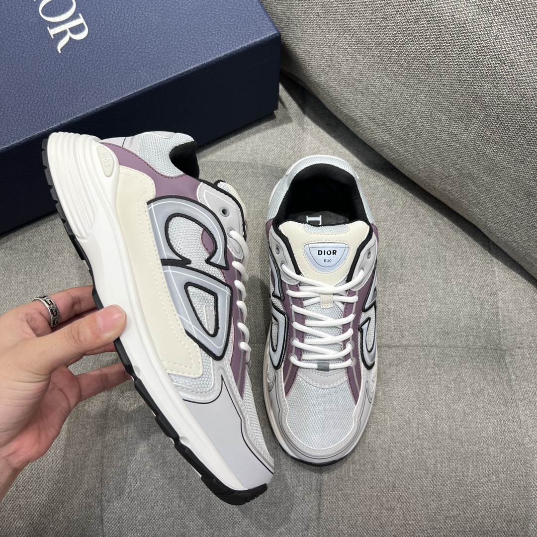 Christian Dior Women’s B30 Sneaker Gray Mesh And Lavender For Women CD
