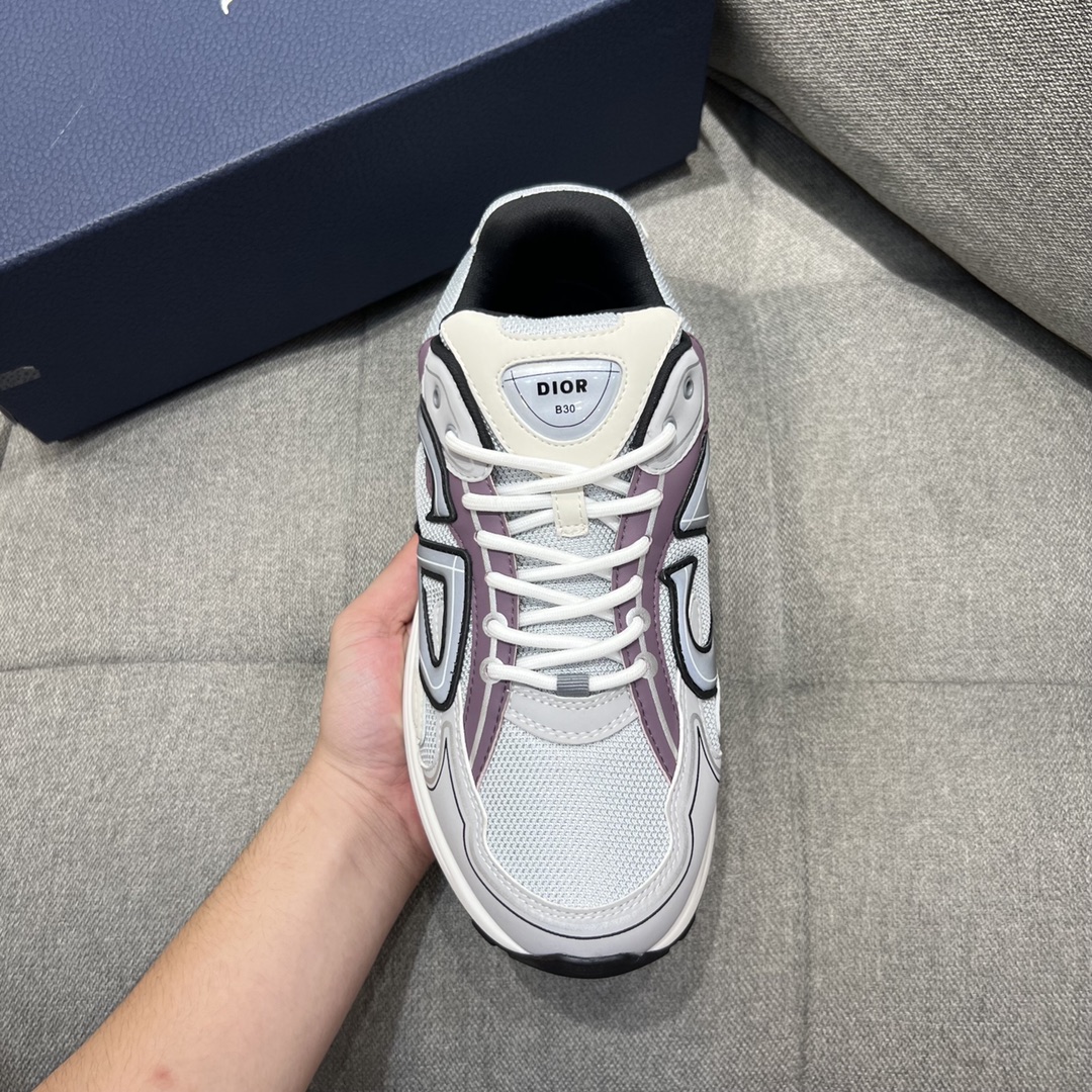 Christian Dior Women’s B30 Sneaker Gray Mesh And Lavender For Women CD