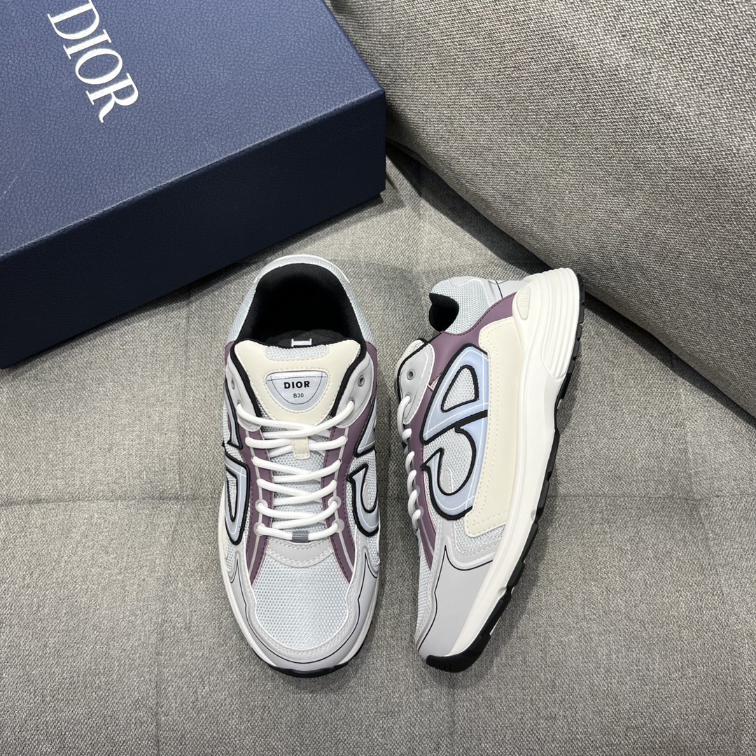 Christian Dior Women’s B30 Sneaker Gray Mesh And Lavender For Women CD