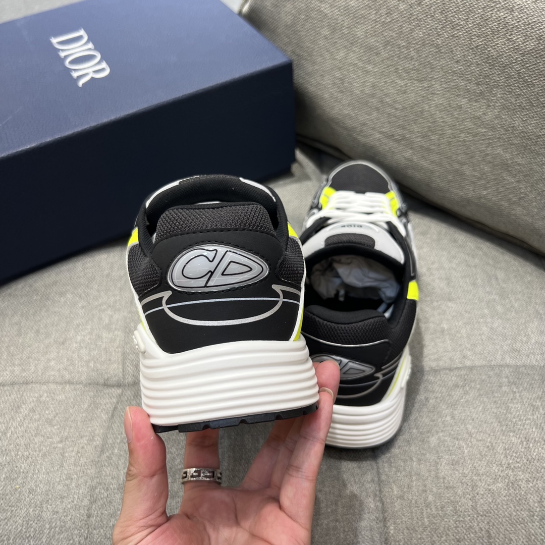Christian Dior Women’s B30 Sneaker Gray Mesh And Yellow For Women CD