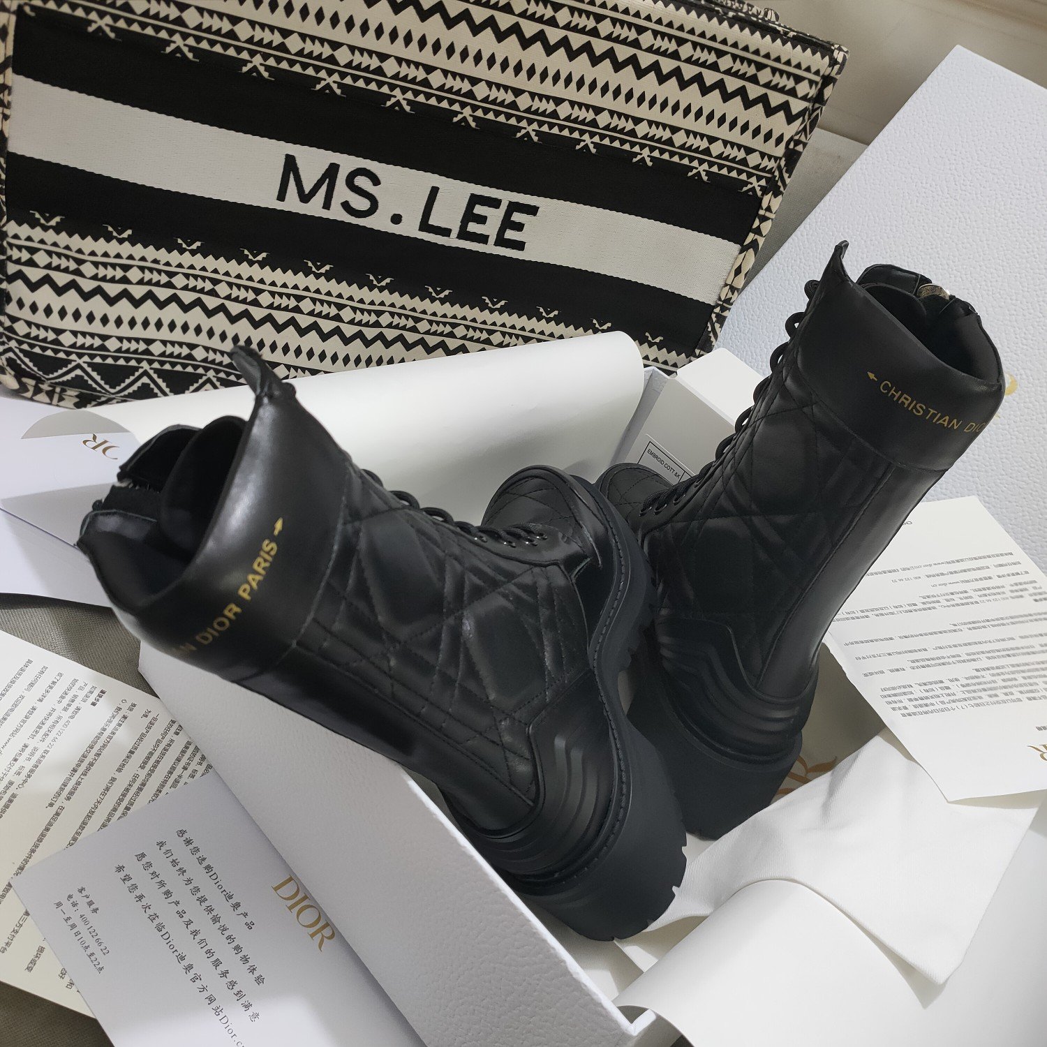 Christian Dior Women’s D-Leader Ankle Boot Black For Women CD KCI733CQC_S900