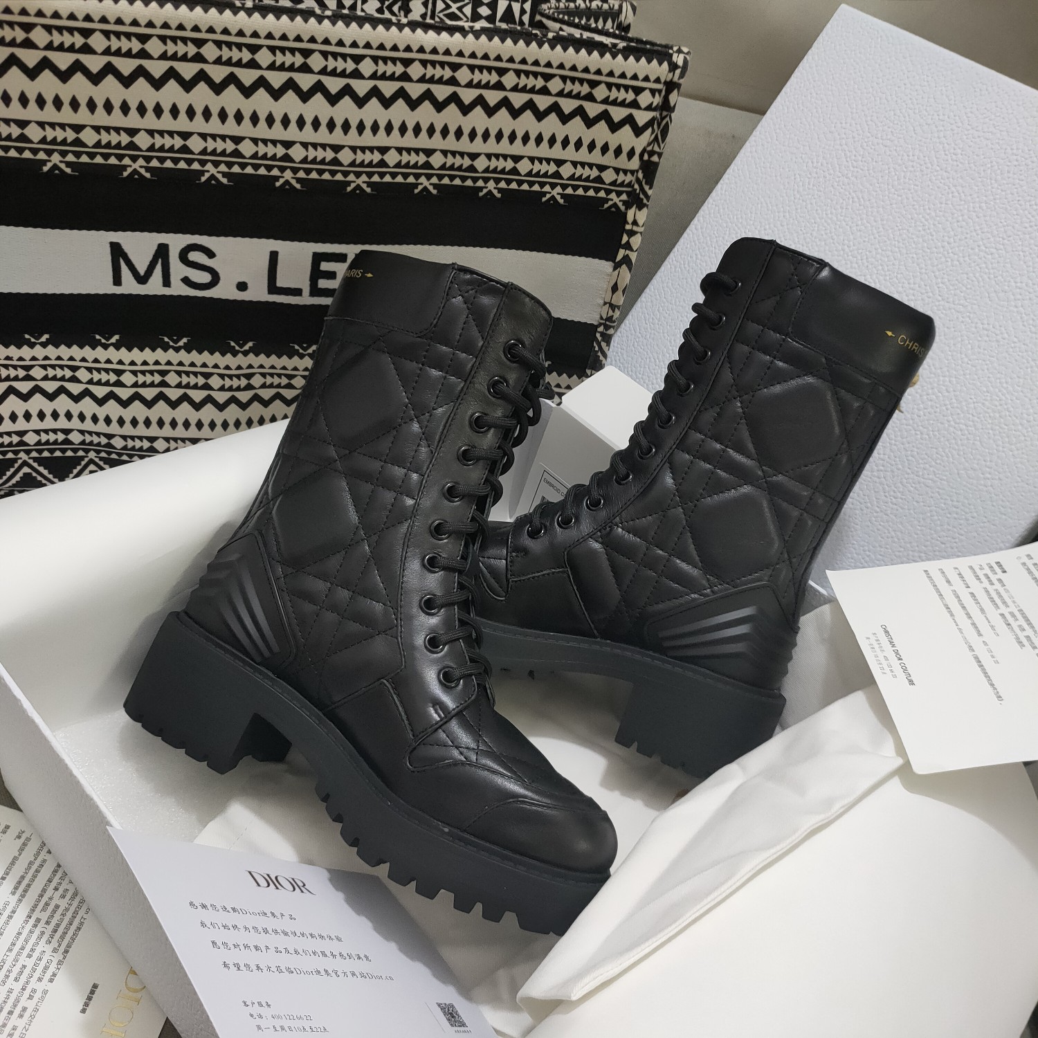 Christian Dior Women’s D-Leader Ankle Boot Black For Women CD KCI733CQC_S900