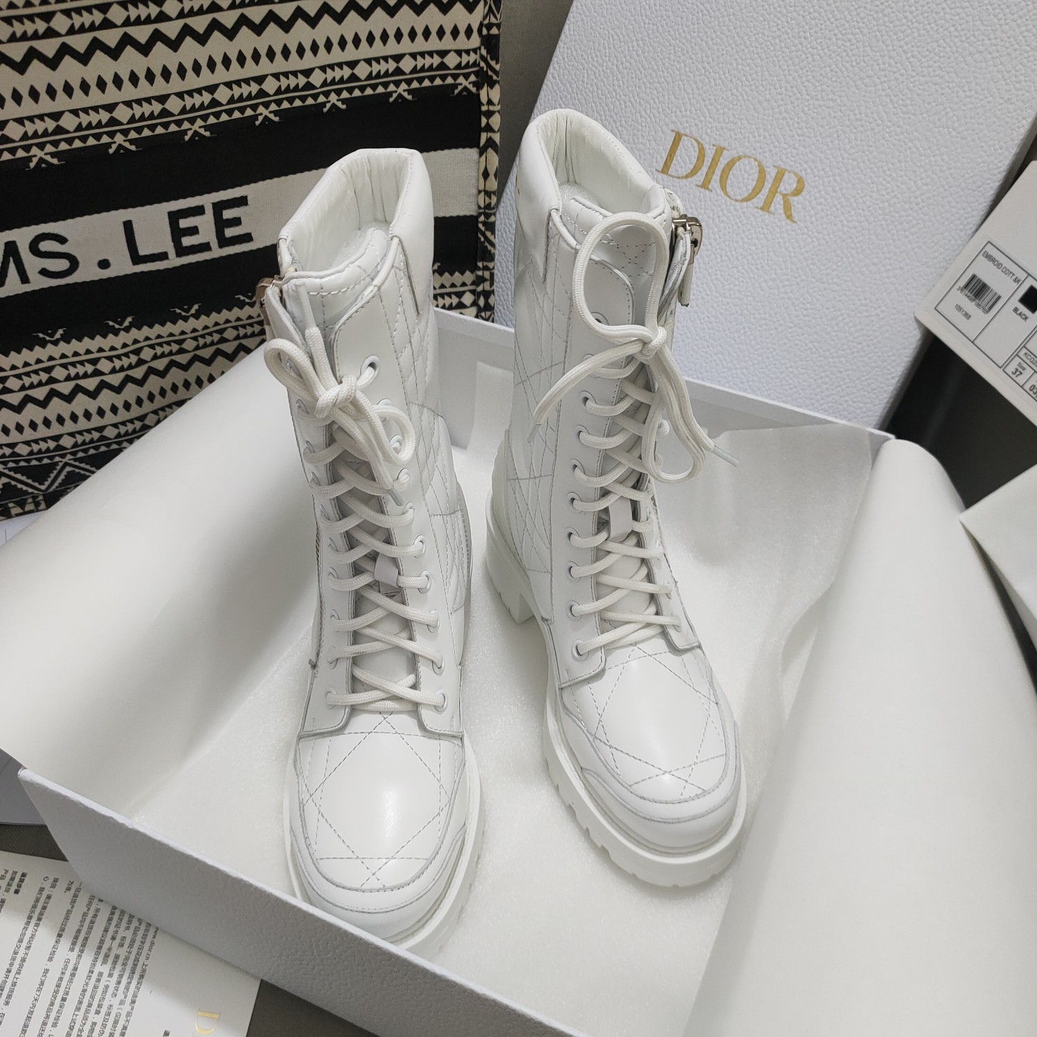 Christian Dior Women’s D-Leader Ankle Boot Bright White For Women CD