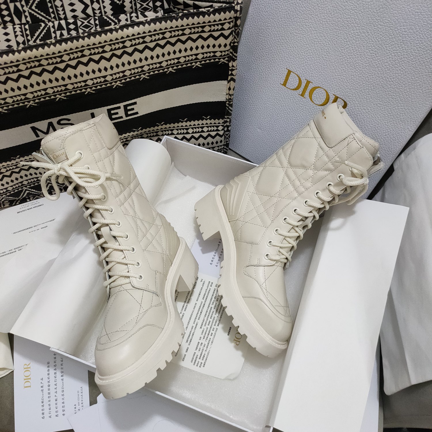 Christian Dior Women’s D-Leader Ankle Boot White For Women CD KCI733CQC_S03W