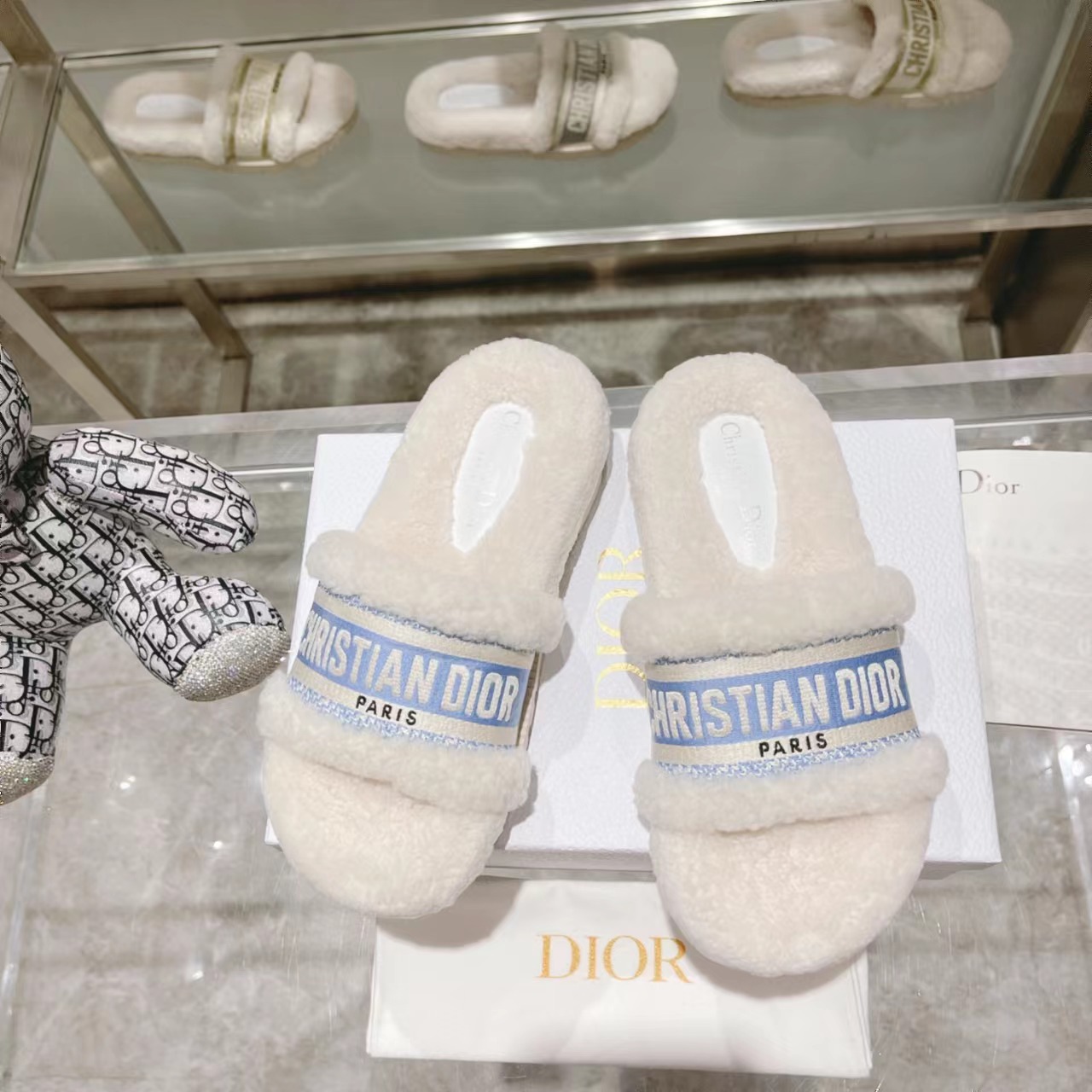 Christian Dior Women’s Dway Slide Blue For Women CD