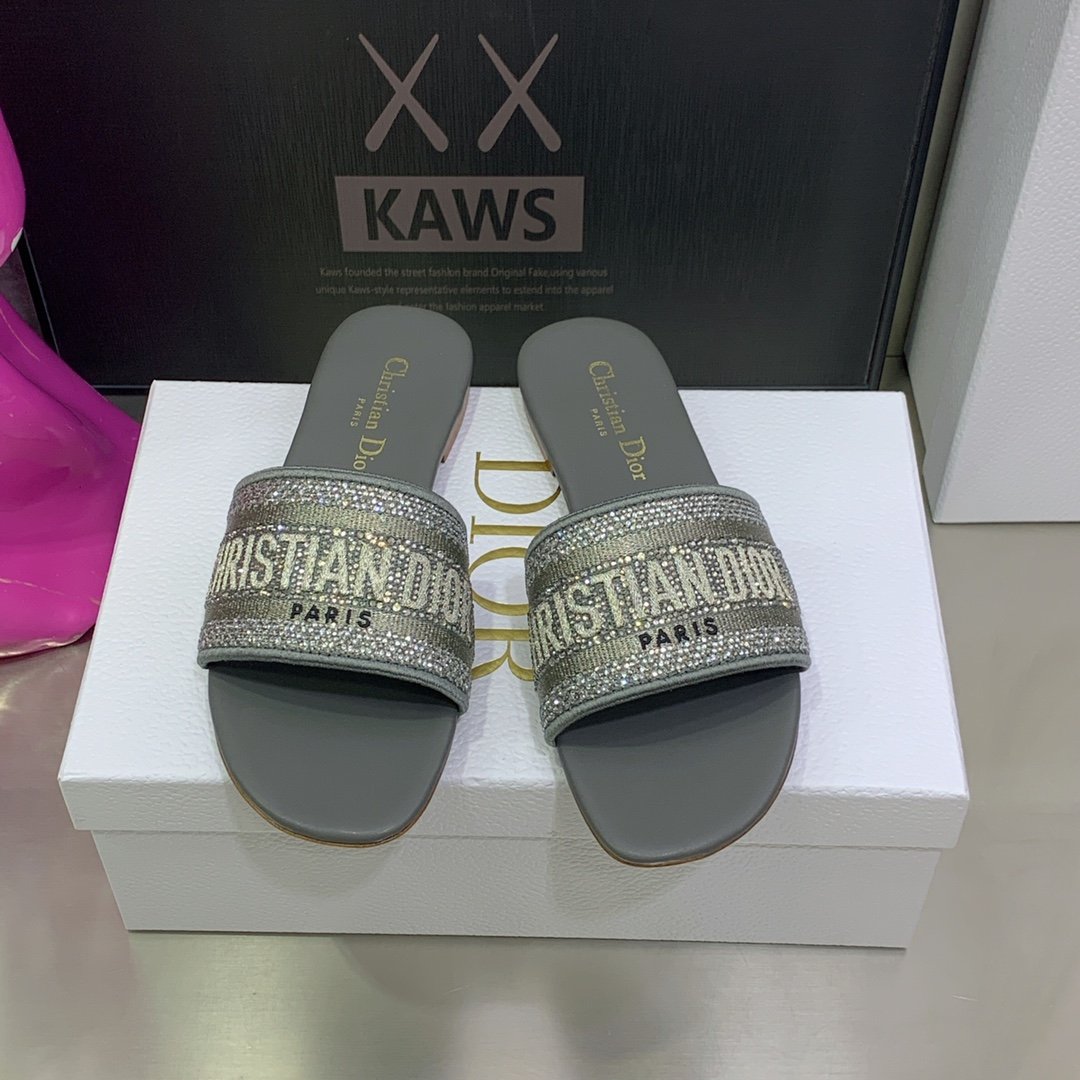 Christian Dior Women’s Dway Slide Grey For Women CD KCQ209LCS_S75K
