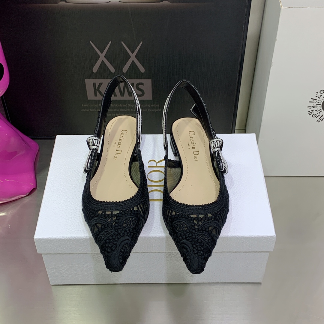 Christian Dior Women’s J’Adior Slingback Ballerina Flat Black For Women CD