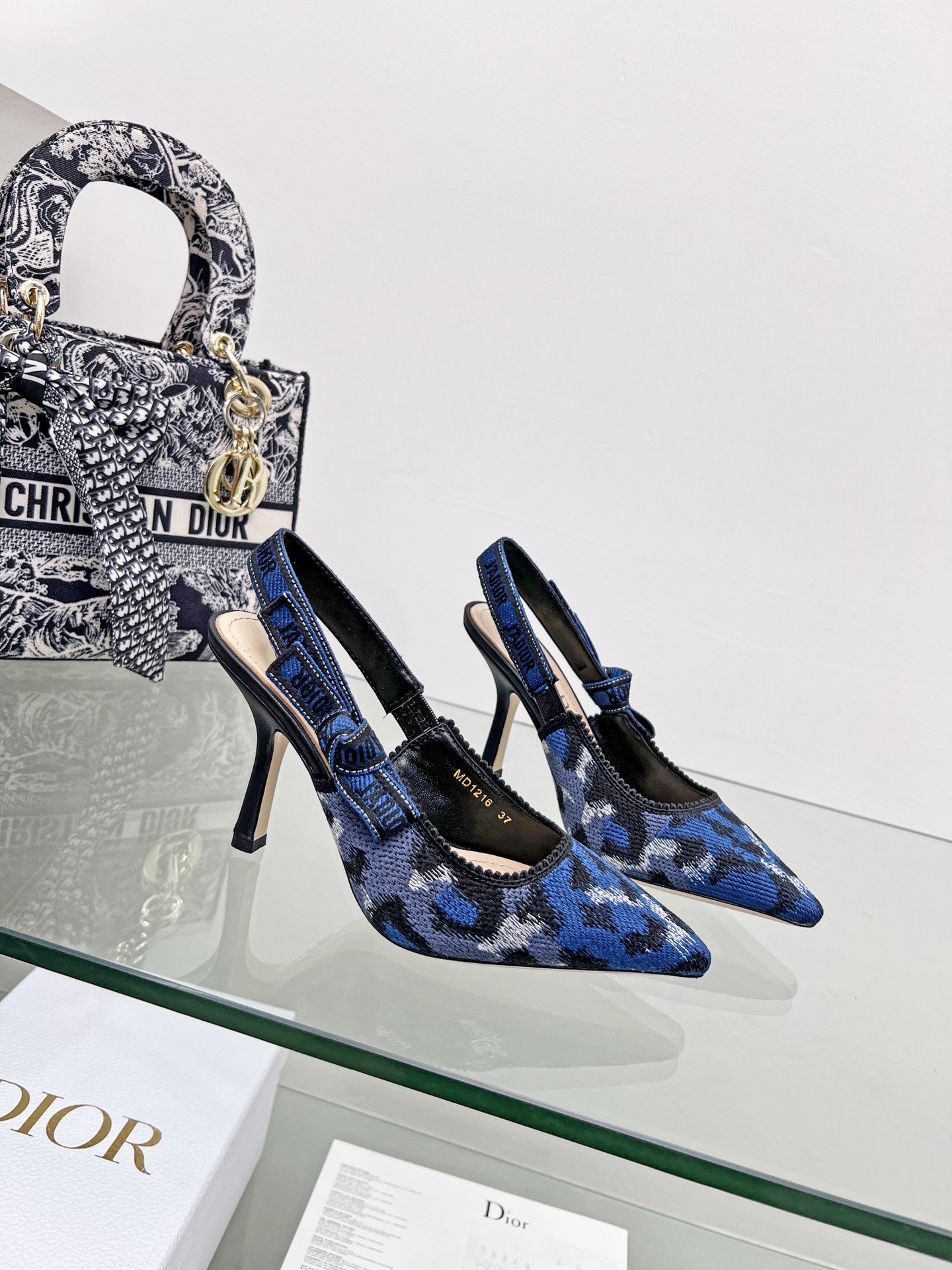 Christian Dior Women’s J’Adior Slingback Pump Blue and Black For Women CD