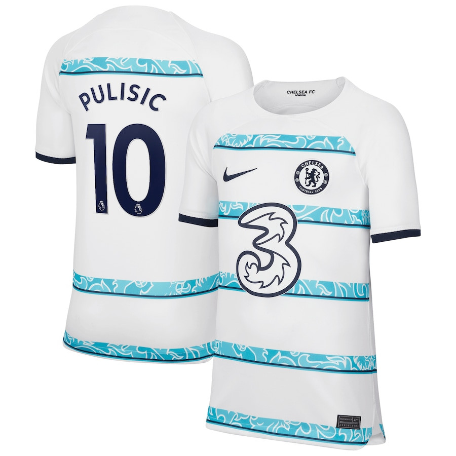 Christian Pulisic 10 Chelsea  2022/23 Away Breathe Stadium Player Soccer Jersey – White