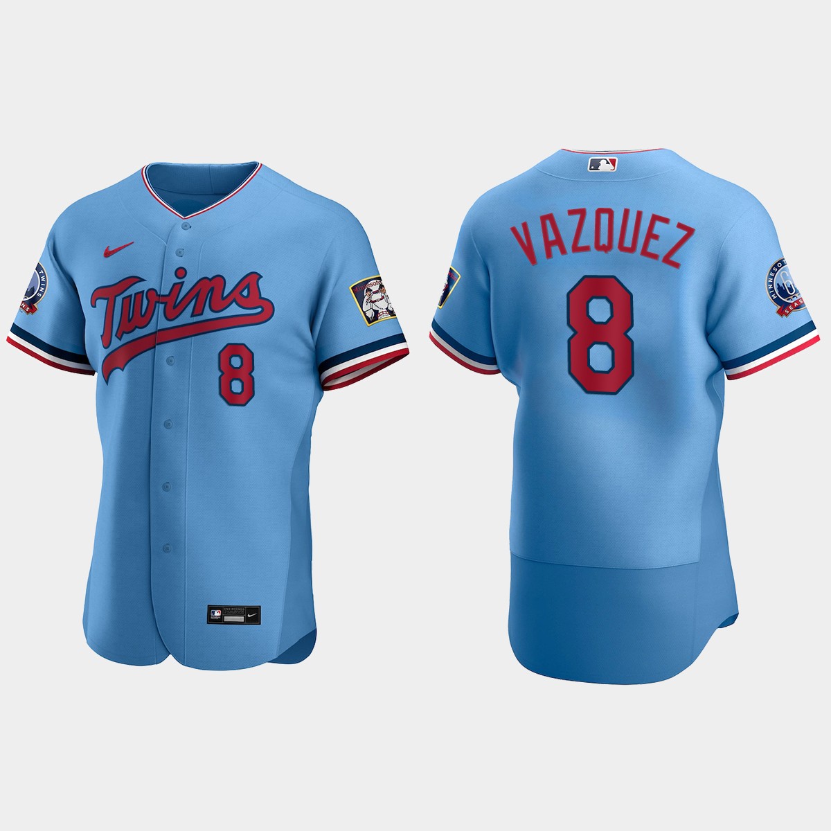 Christian Vazquez Minnesota Twins Alternate Jersey – Light Blue