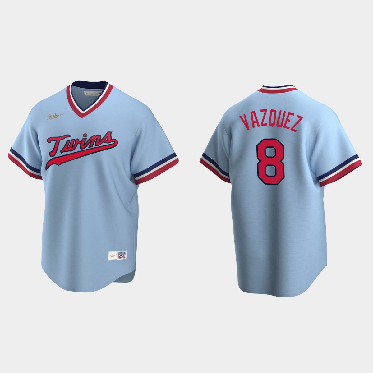 Christian Vazquez Minnesota Twins Cooperstown Collection Road Jersey - Light Blue