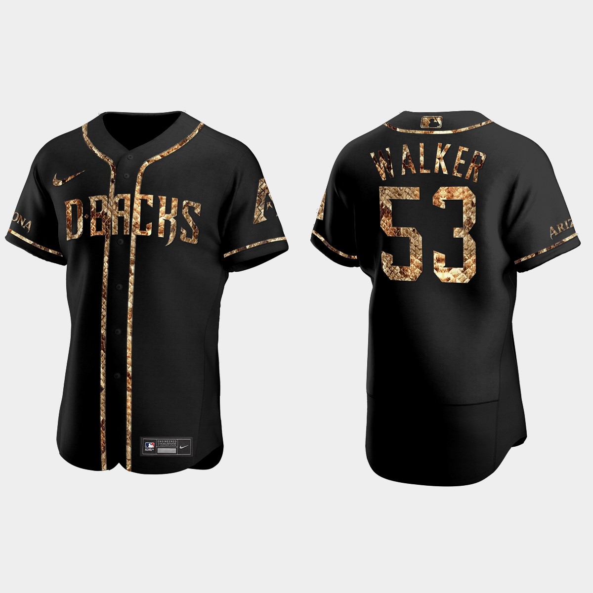 Christian Walker Arizona Diamondbacks Python Skin Jersey - Black