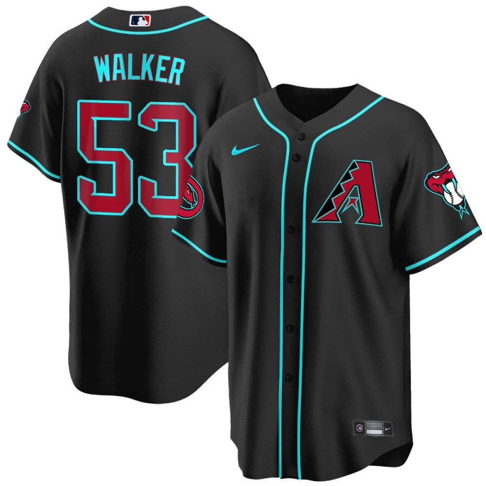 Christian Walker Men's Arizona Diamondbacks 2024 Cool Base Black Alternate Jersey - All Stitched
