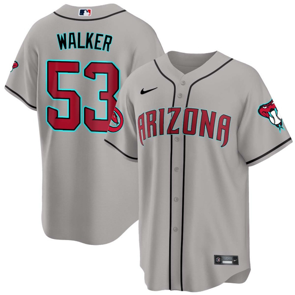 Christian Walker Men's Arizona Diamondbacks 2024 Cool Base Gray Road Jersey - All Stitched