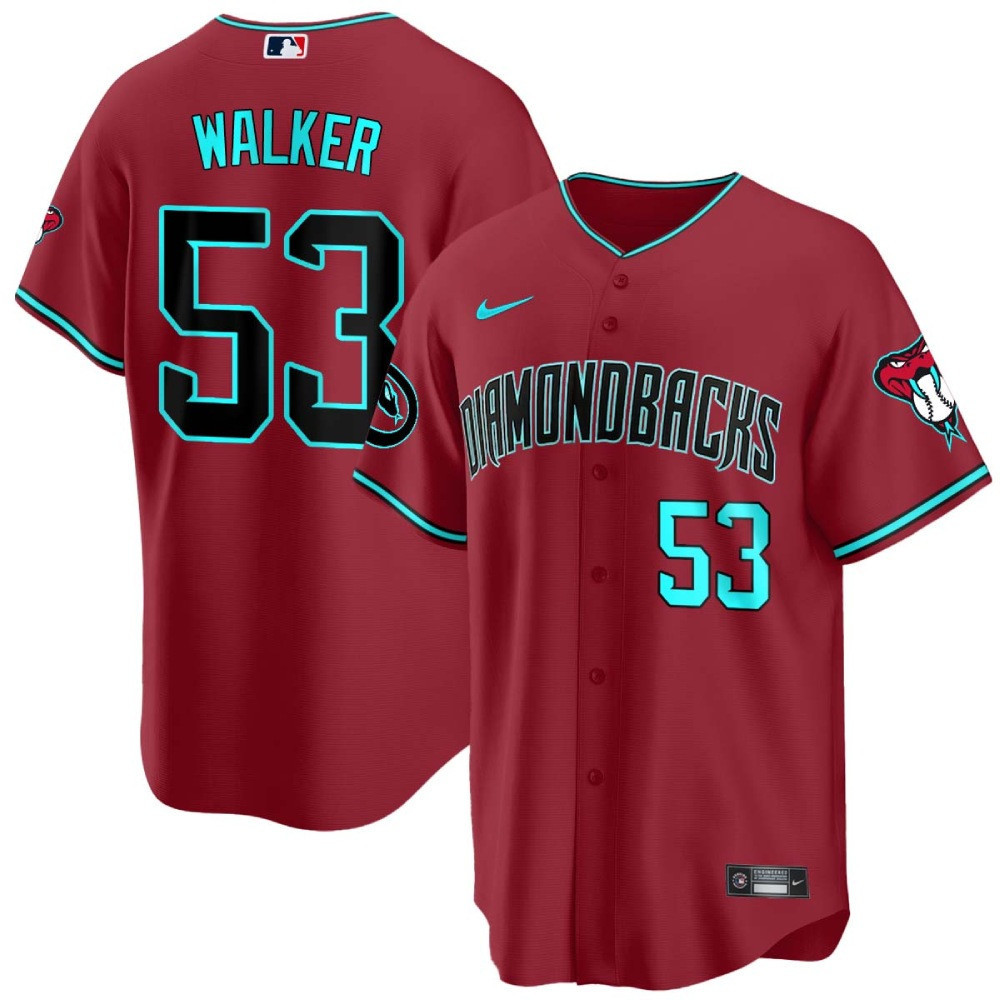 Christian Walker Men's Arizona Diamondbacks 2024 Cool Base Red Alternate Jersey - All Stitched
