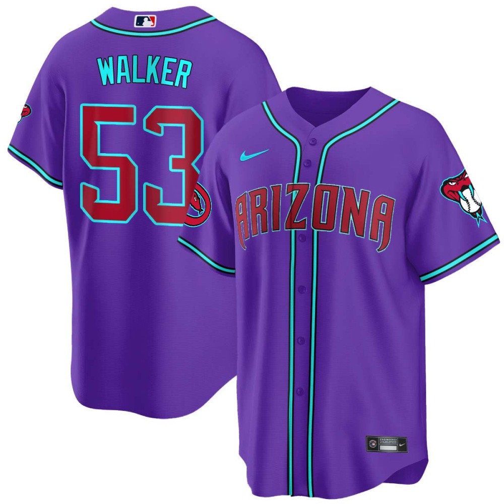 Christian Walker Men's Arizona Diamondbacks 2024 Cool Base V2 Purple Arizona Jersey - All Stitched