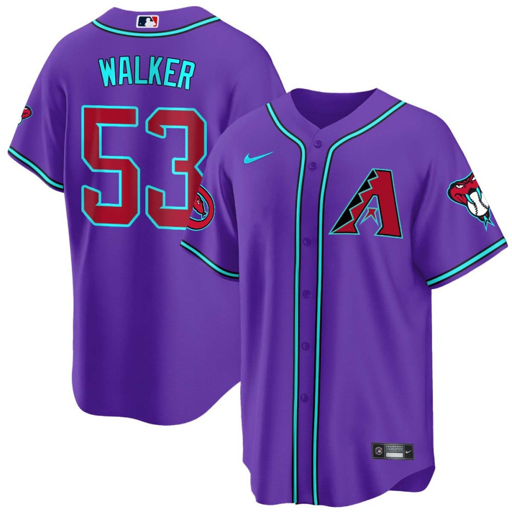 Christian Walker Men's Arizona Diamondbacks 2024 Cool Base V2 Purple Jersey - All Stitched
