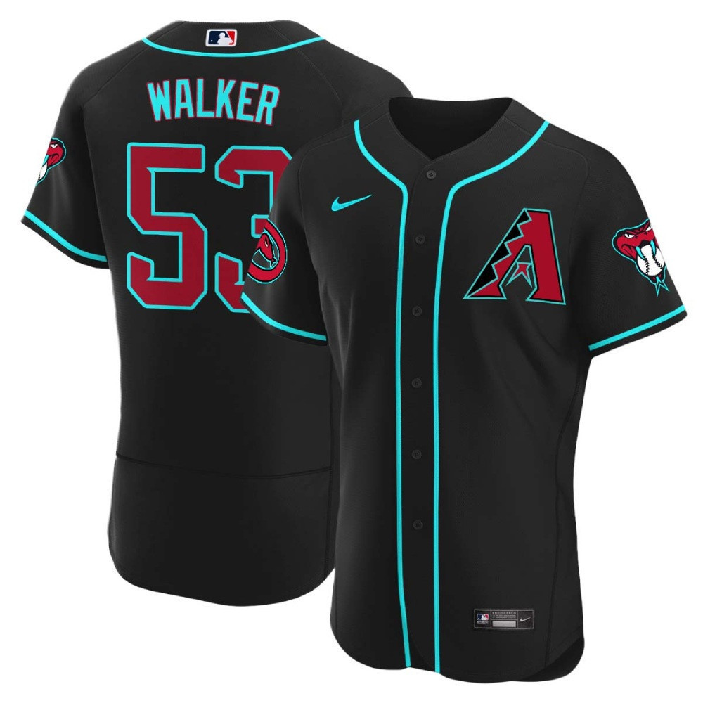 Christian Walker Men's Arizona Diamondbacks 2024 Flex Base Black Alternate Jersey - All Stitched