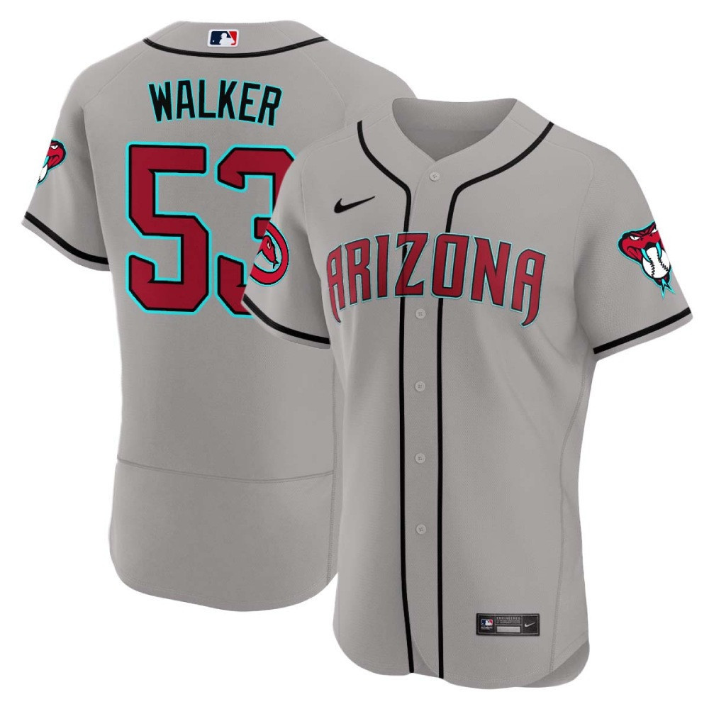 Christian Walker Men's Arizona Diamondbacks 2024 Flex Base Gray Road Jersey - All Stitched