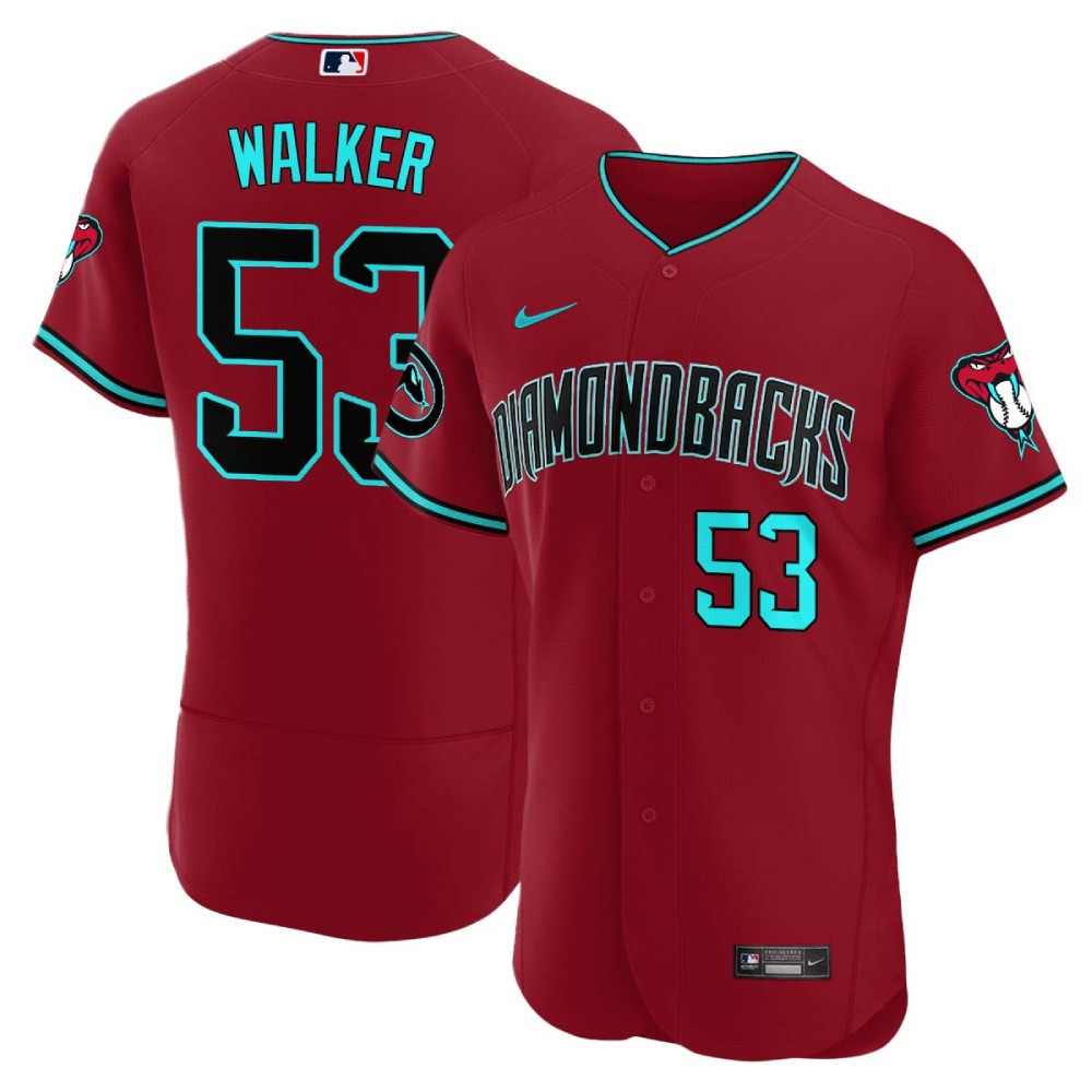 Christian Walker Men's Arizona Diamondbacks 2024 Flex Base Red Alternate Jersey - All Stitched