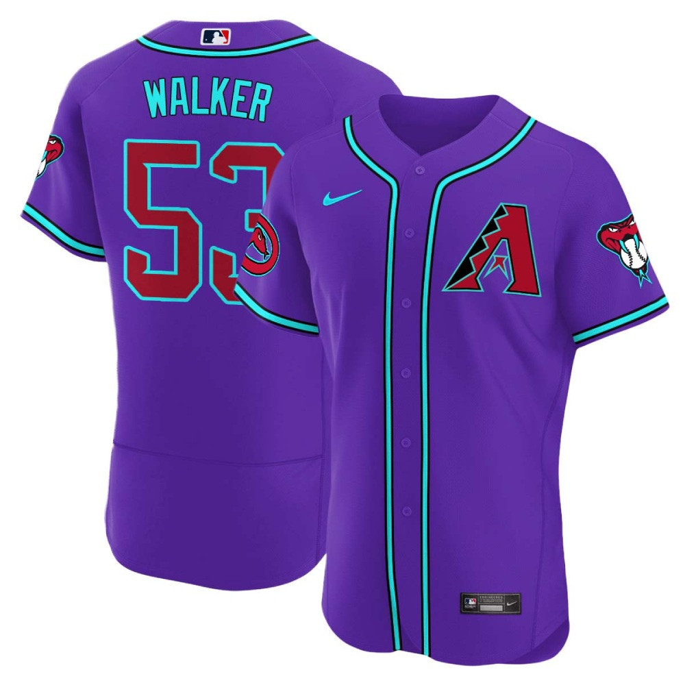 Christian Walker Men's Arizona Diamondbacks 2024 Flex Base V2 Purple Jersey - All Stitched