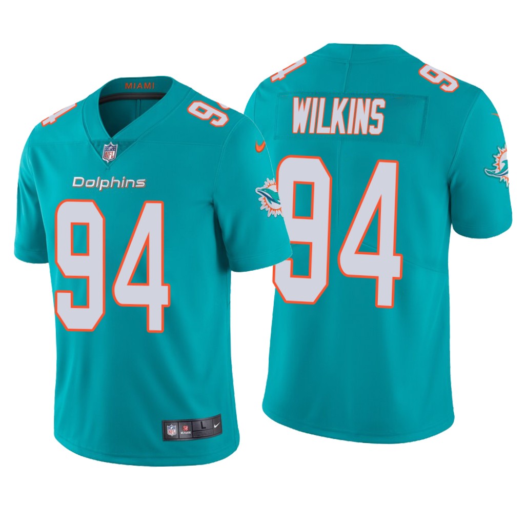 Christian Wilkins Miami Dolphins Aqua NFL Draft Vapor Limited Jersey