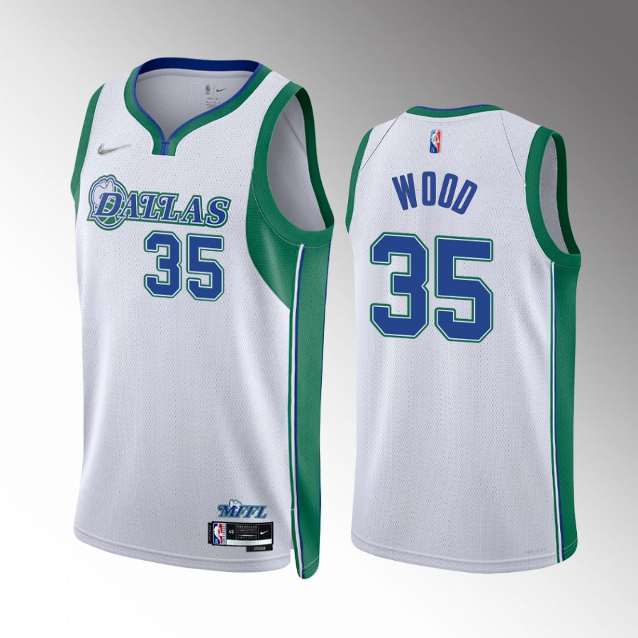 Christian Wood Dallas Mavericks White #35 City Edition Jersey 2022 Trade