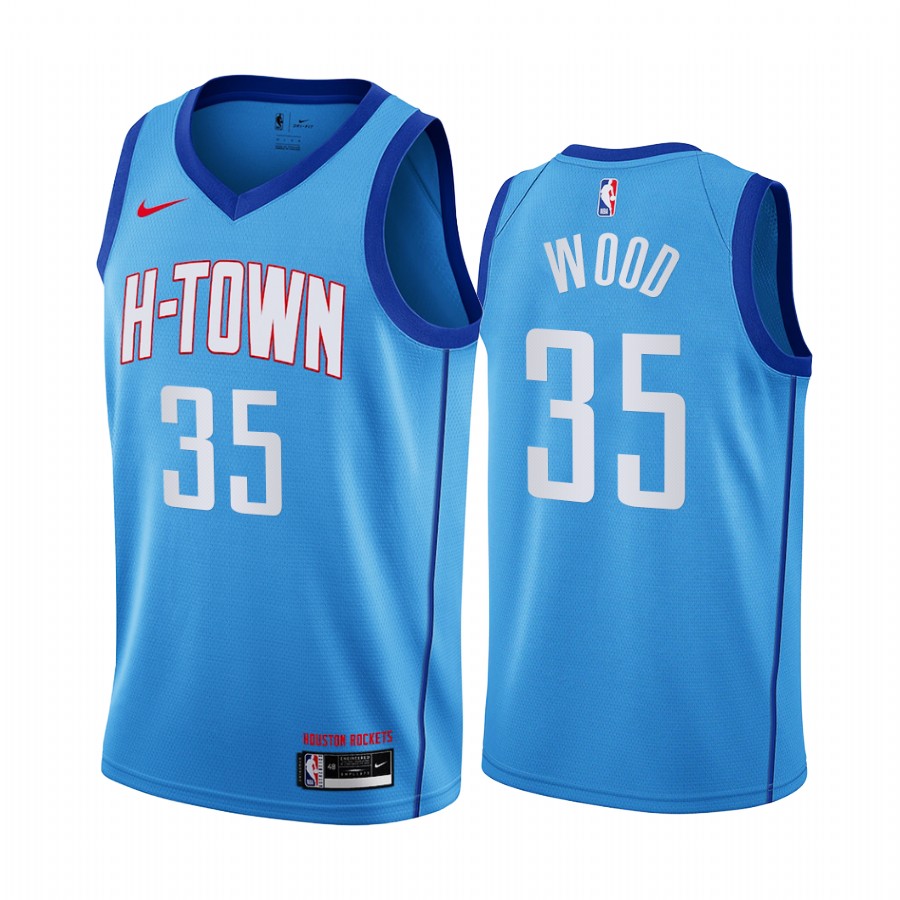 Christian Wood Houston Rockets 2020-21 Blue City Jersey H-Town