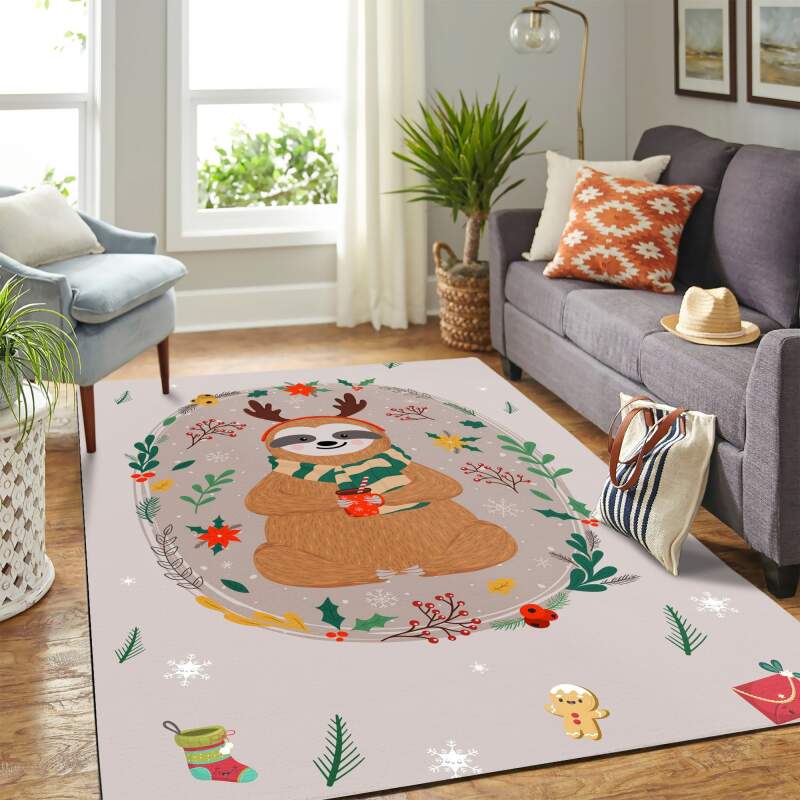 Christmas Blanket Chan Sloths Mk Carpet Area Rectangle Rug 29A0EE