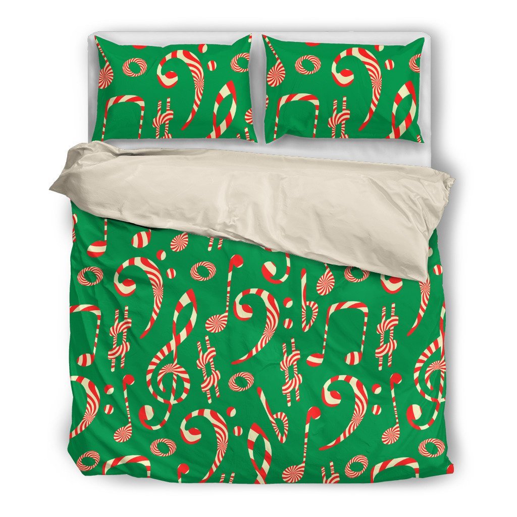 Christmas Candy Music Notes 3D Customized Duvet Cover Bedding Set