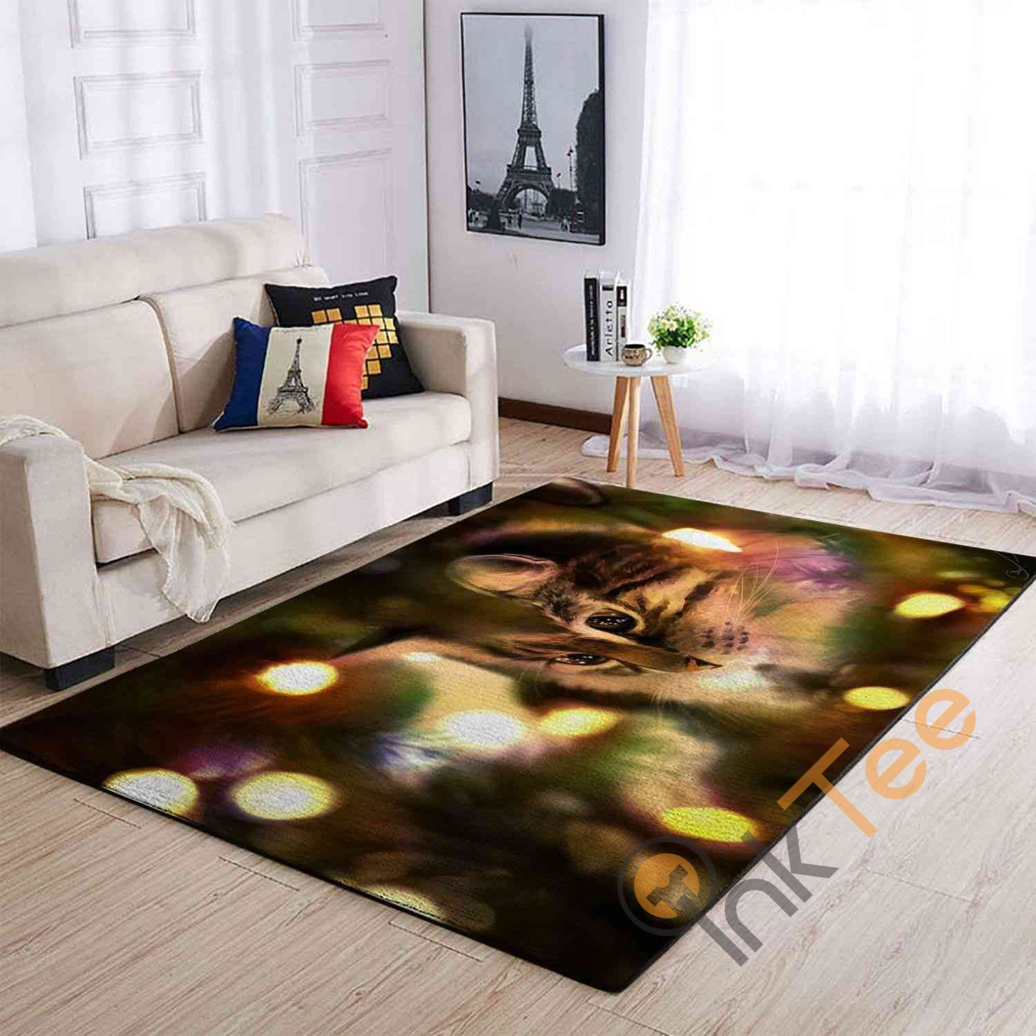 Christmas Cat Area Rectangle Rug