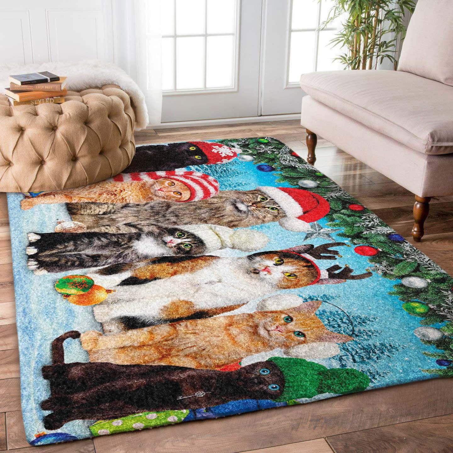 Christmas Cats Limited Edition Rectangle Rug