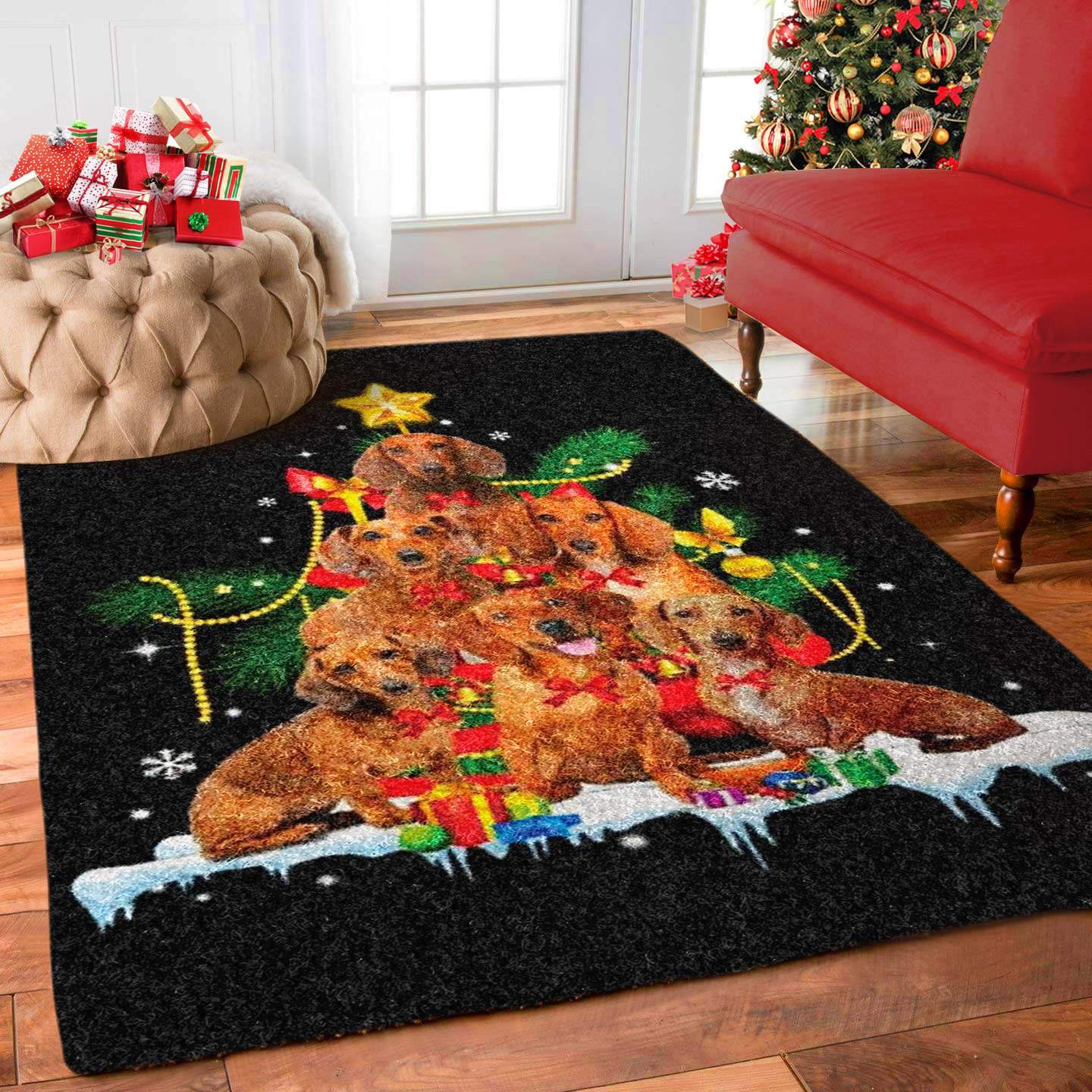 Christmas Dachshund Limited Edition Rectangle Rug