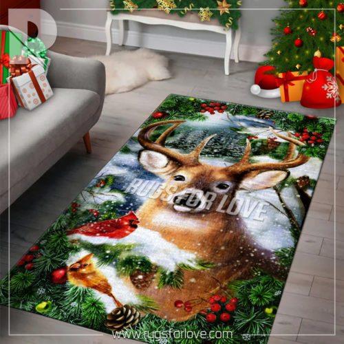 Christmas Deer Limited Edition Rectangle Rug