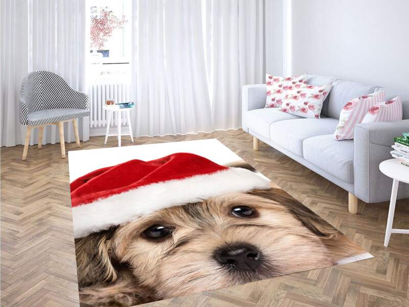 Christmas Dog Carpet Rectangle Rug