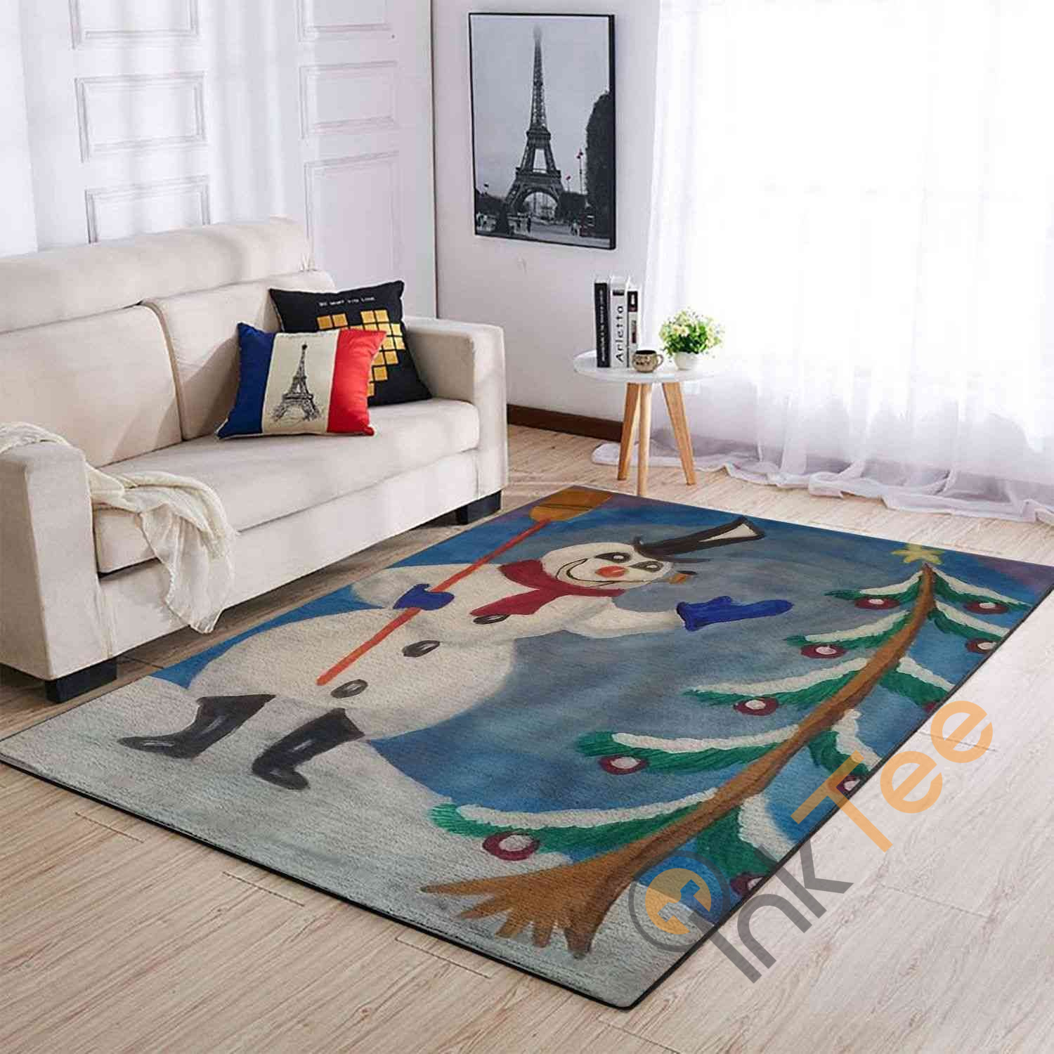 Christmas Frosty The Snowman Area Rectangle Rug