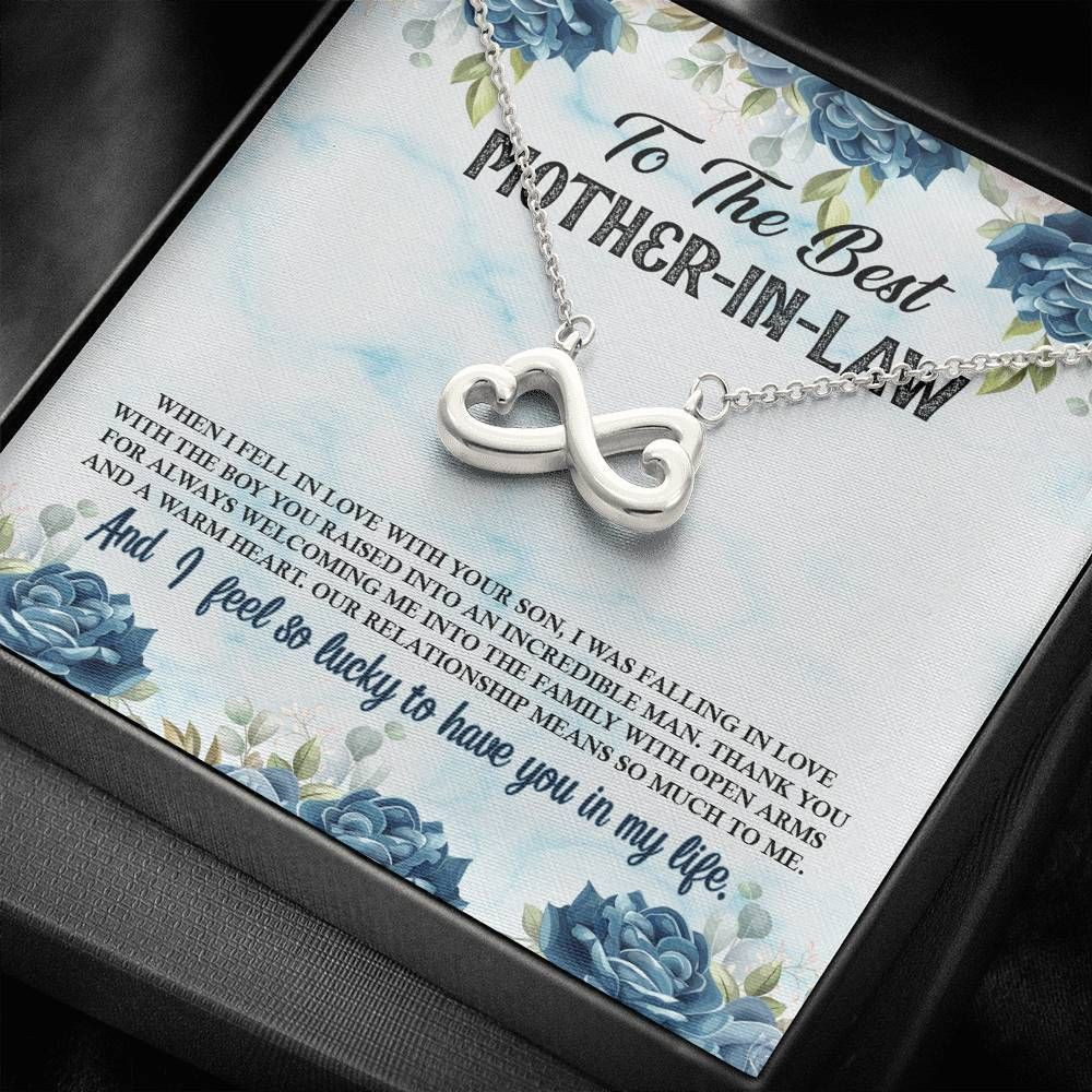 Christmas Gift For Mother In Law Luckily Infinity Heart Necklace