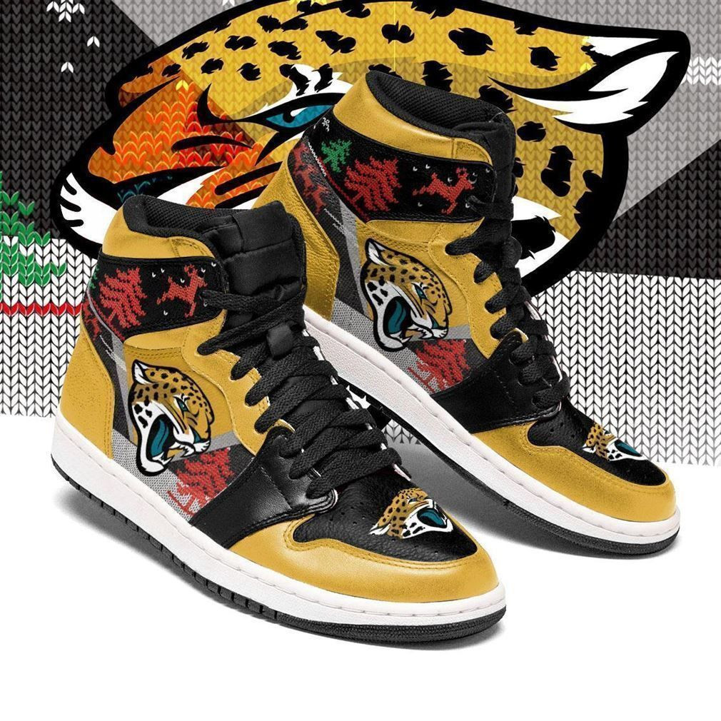 Christmas Jacksonville Jaguars Nfl Air Sneakers Sneakers Sport Sneakers High Top Air Jordan Sneaker, Air Jordan Hightop