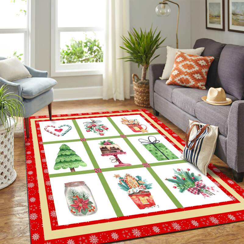 Christmas Mk Carpet Area Rectangle Rug