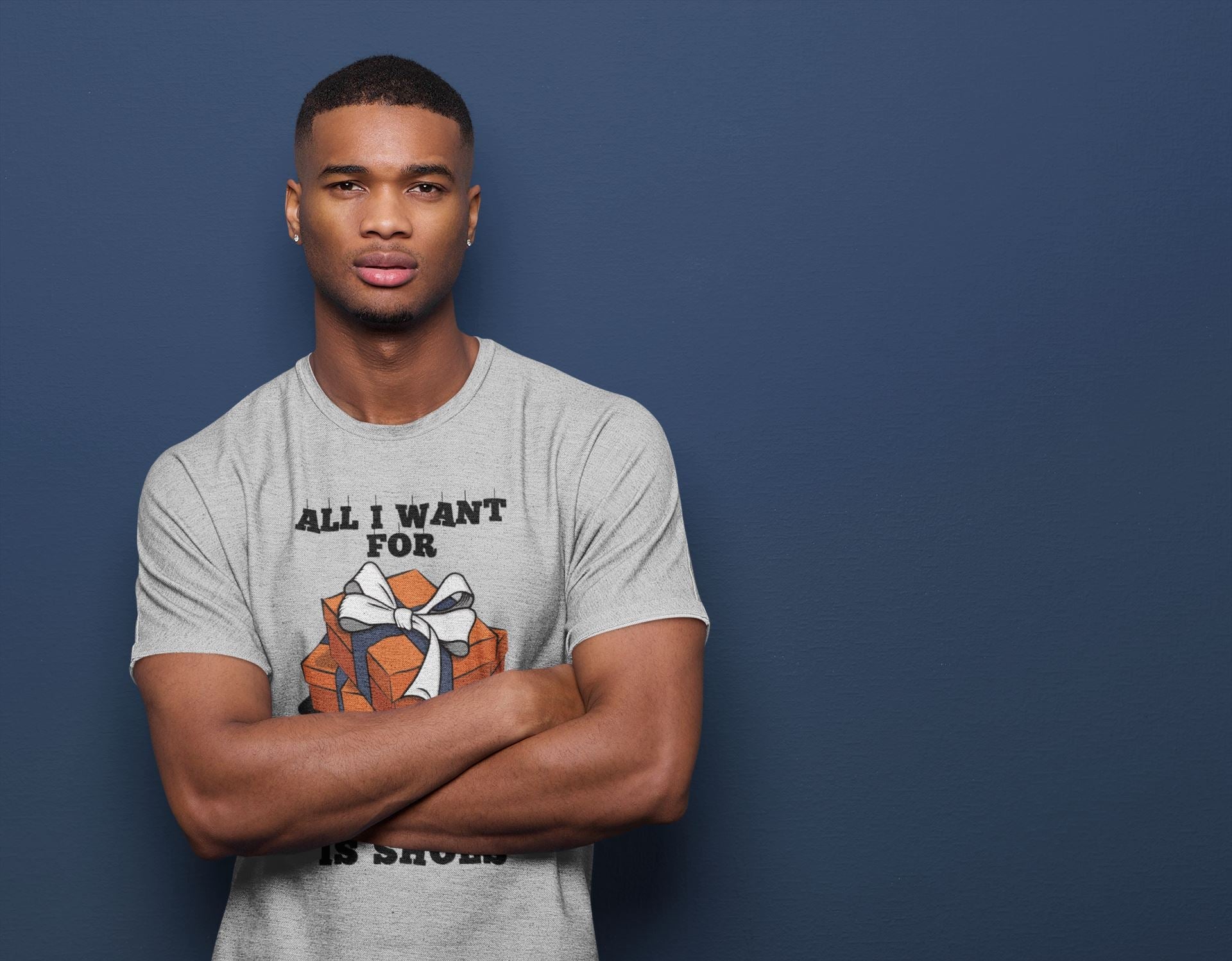 Christmas Present Unisex Sweater – Air Jordan 1 Midnight Navy, Sneakers Matching Sweater