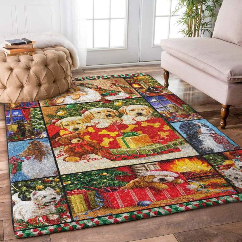 Christmas Puppy Limited Edition Rectangle Rug