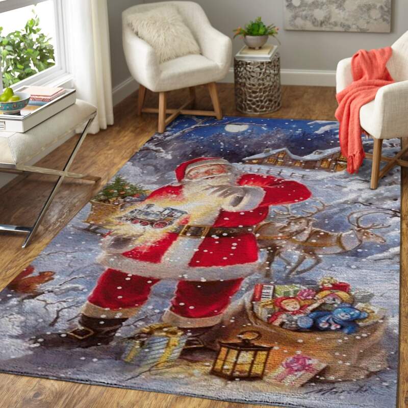 Christmas Santa Claus Area Limited Edition Rectangle Rug