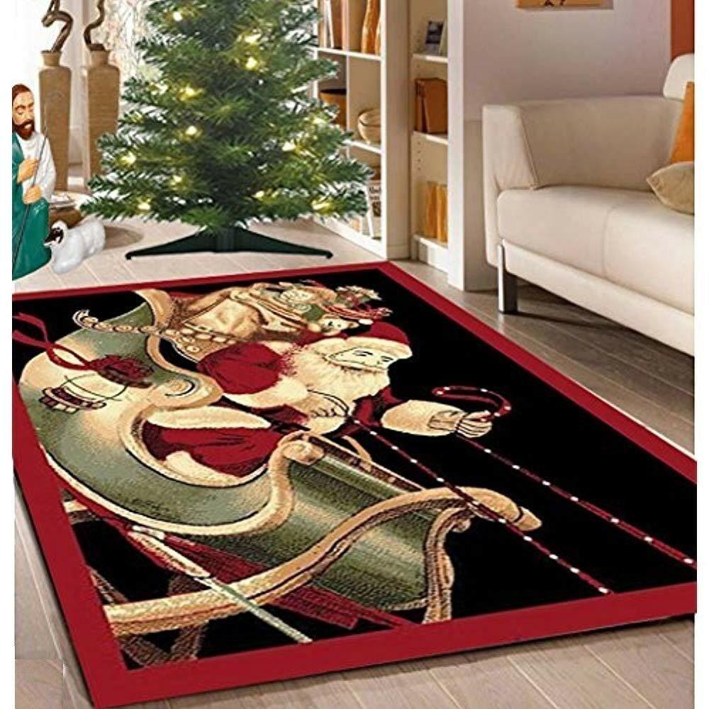 Christmas Santa Claus Limited Edition Rectangle Rug