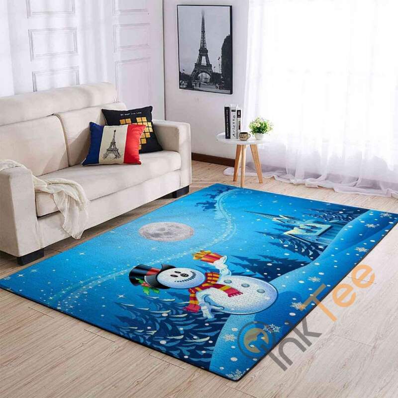 Christmas Snowman Area Rectangle Rug