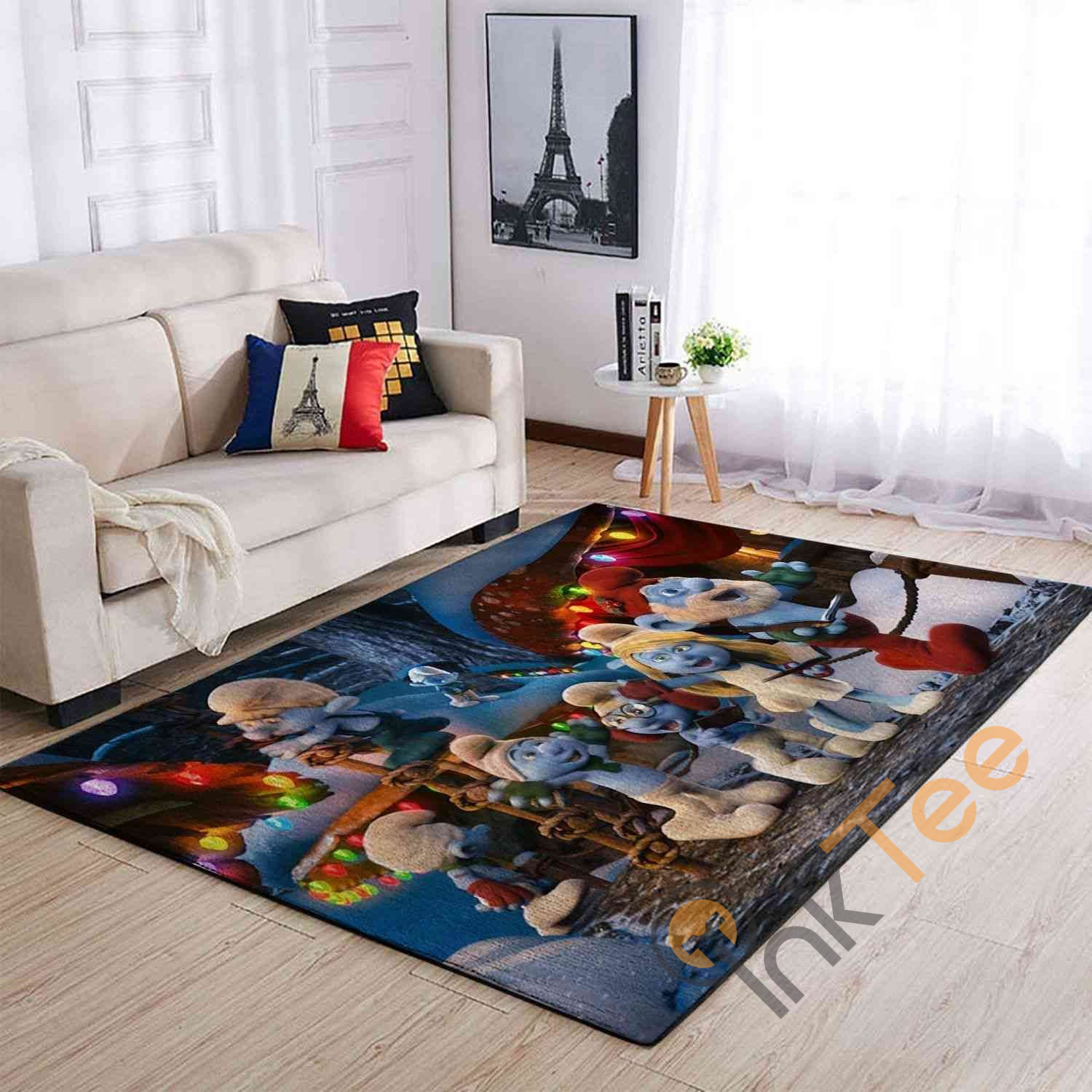 Christmas The Smurfs Area Rectangle Rug