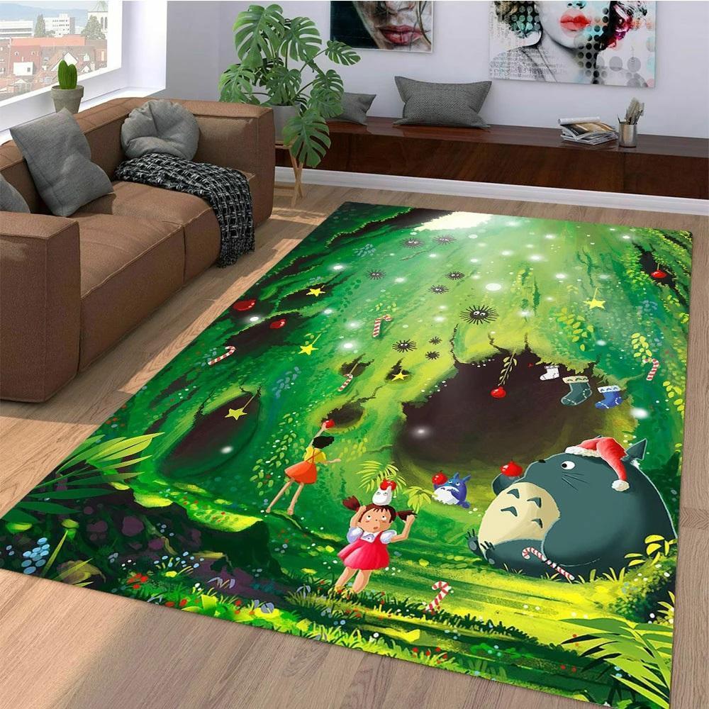 Christmas Totoro Area Rectangle Rug